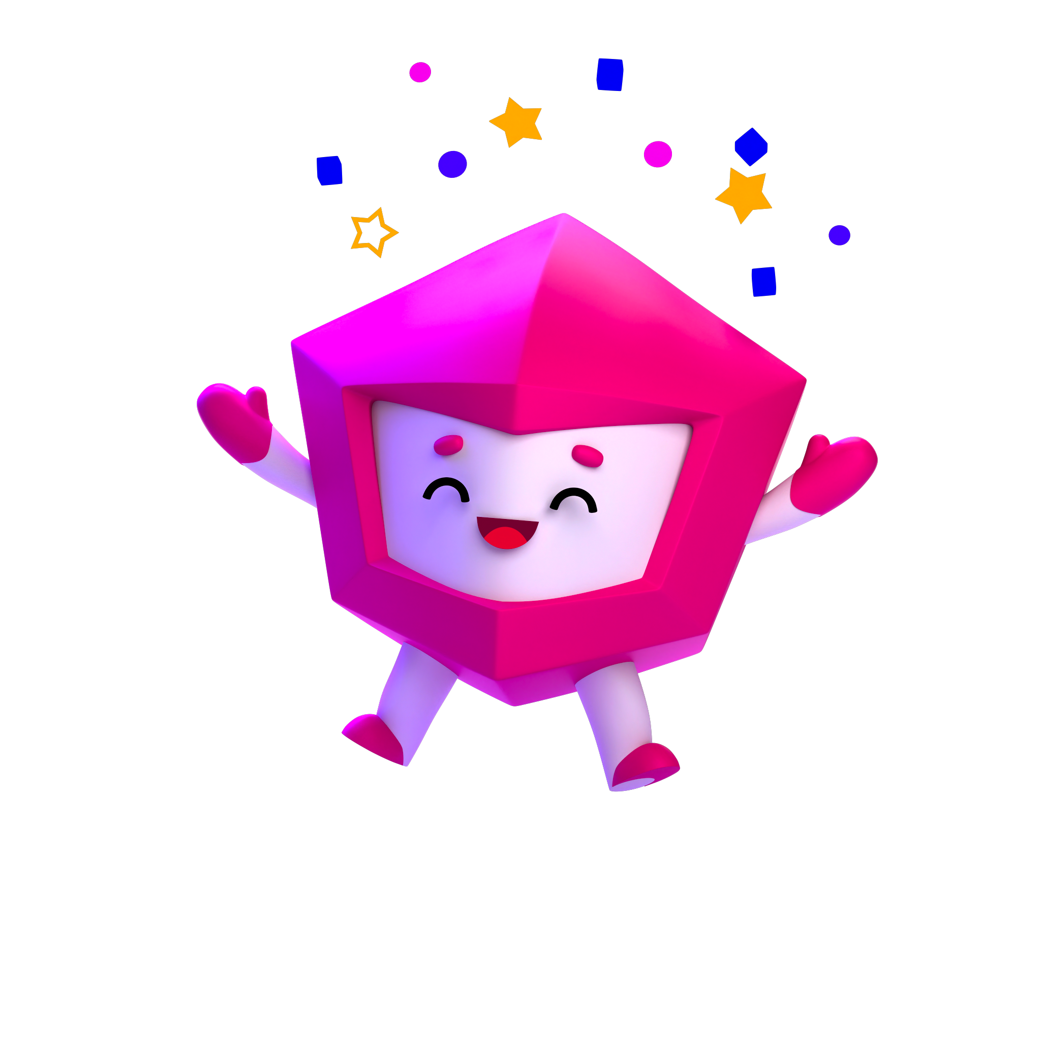 Angular mascot cheerful